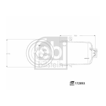 Febi Cap oil filter housing 172893