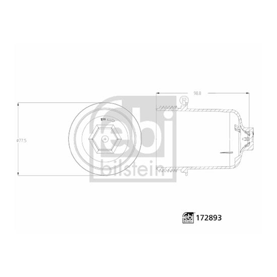 Febi Cap oil filter housing 172893