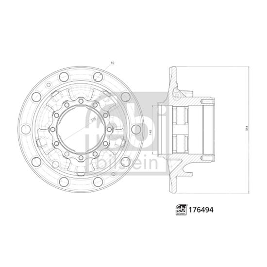 Febi Wheel Hub 176494