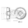 2x Febi Brake Drum 178511