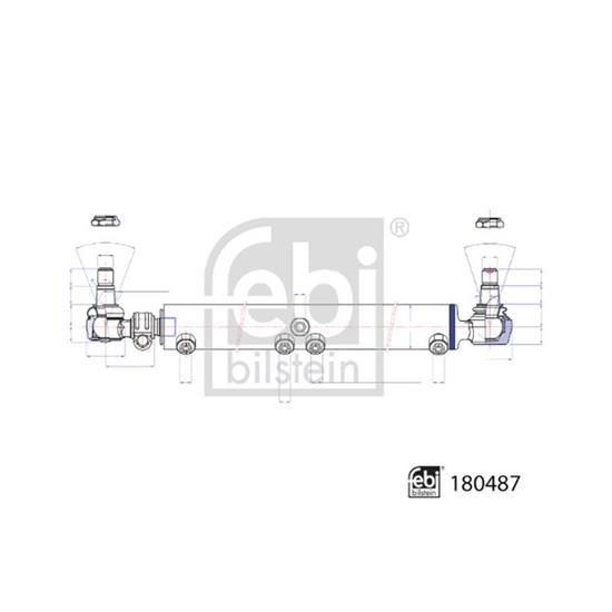 Febi Power Steering Slave Cylinder 180487