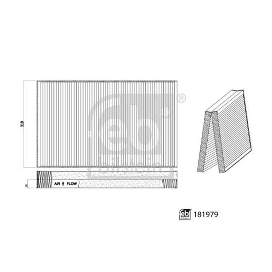 Febi Pollen Cabin Interior Air Filter 181979