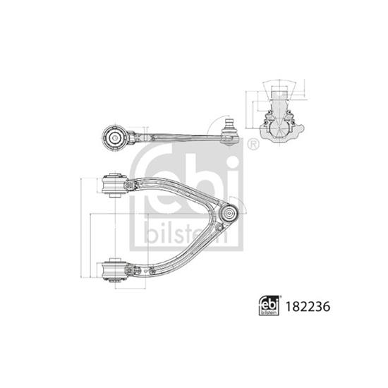 Febi ControlTrailing Arm wheel suspension 182236