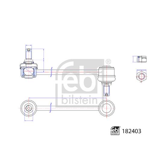 Febi LinkCoupling Rod stabiliser bar 182403