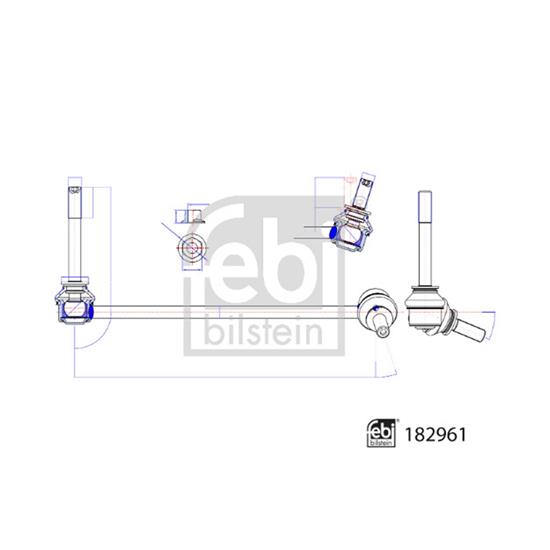 Febi LinkCoupling Rod stabiliser bar 182961