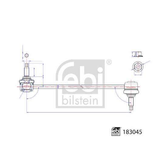 Febi LinkCoupling Rod stabiliser bar 183045