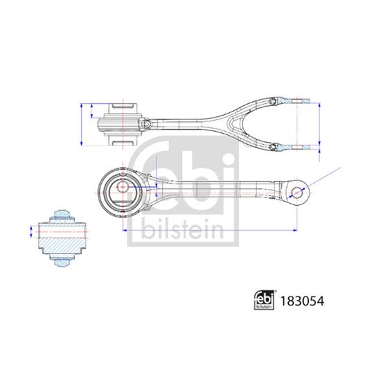 Febi ControlTrailing Arm wheel suspension 183054