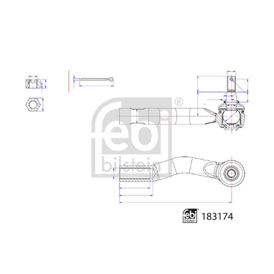 Febi Tie Track Rod End 183174