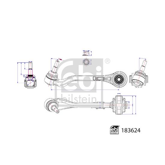 Febi ControlTrailing Arm wheel suspension 183624