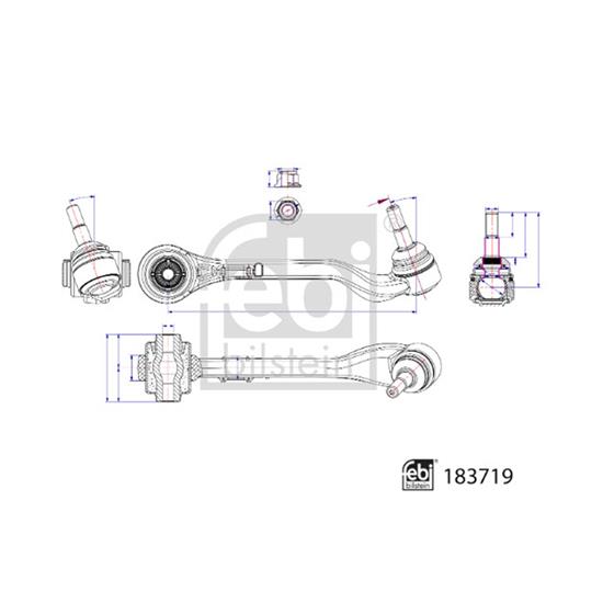 Febi ControlTrailing Arm wheel suspension 183719