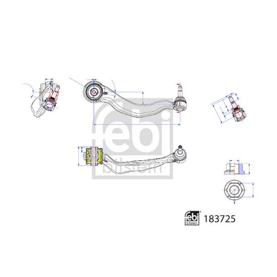 Febi ControlTrailing Arm wheel suspension 183725