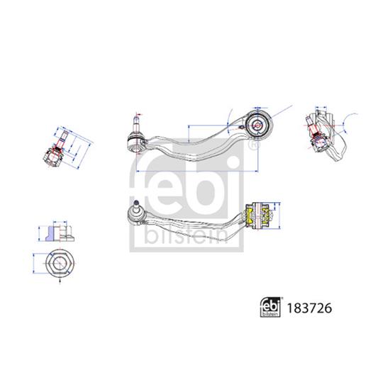 Febi ControlTrailing Arm wheel suspension 183726