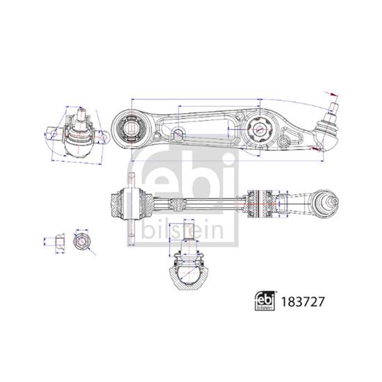 Febi ControlTrailing Arm wheel suspension 183727
