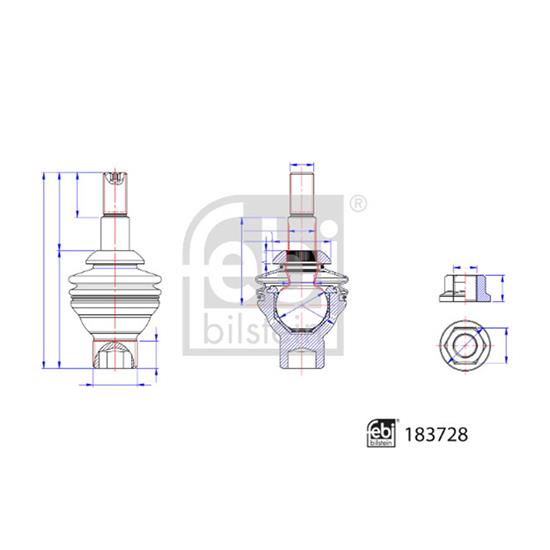 Febi Suspension Ball Joint 183728