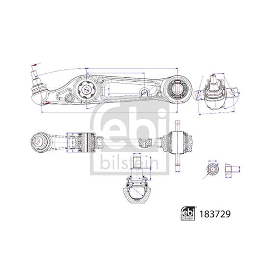 Febi ControlTrailing Arm wheel suspension 183729