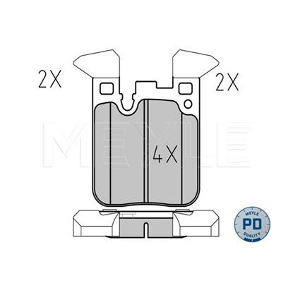 MEYLE Brake Pad Set 025 250 2916/PD