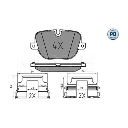 MEYLE Brake Pad Set 025 250 8517/PD