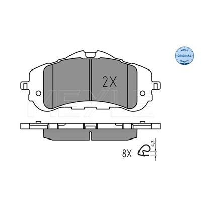 MEYLE Brake Pad Set 025 258 9518