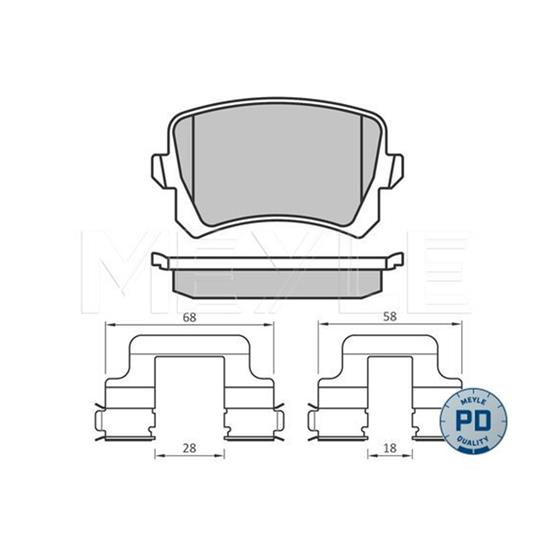 MEYLE Brake Pad Set 025 244 8317/PD