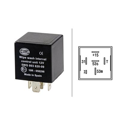 HELLA Wipe Wash Interval Relay 5WG 003 620-091