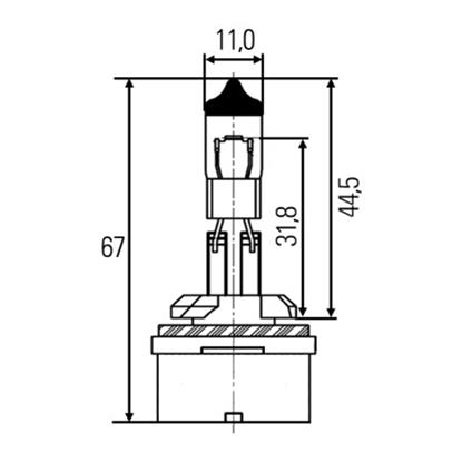 HELLA Fog Light Bulb 8GH 008 991-021