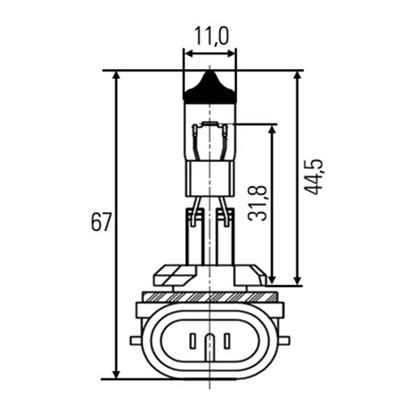 HELLA Fog Light Bulb 8GH 008 991-031
