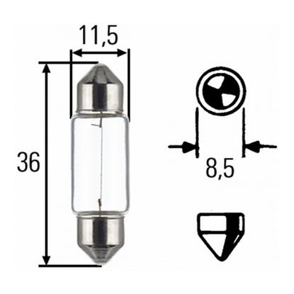 10x HELLA Licence Number Plate Light Bulb 8GM 002 092-171