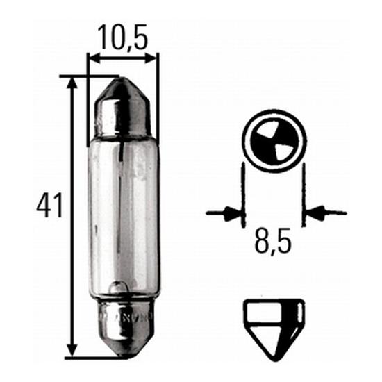 10x HELLA Licence Number Plate Light Bulb 8GM 002 091-311