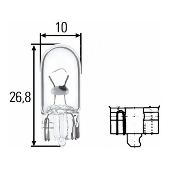 10x HELLA Park Position Light Bulb 8GP 003 594-241