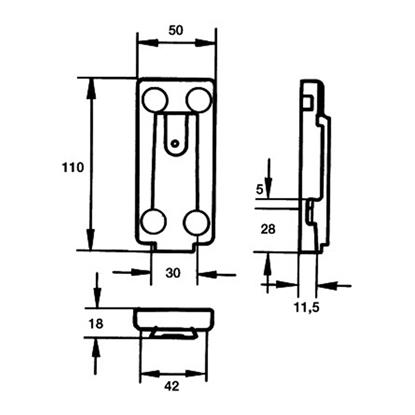 HELLA Outside Mirror Base plate 9BP 561 006-012