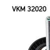SKF Poly V Ribbed Belt Deflection Guide Pulley VKM 32020
