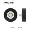 SKF Poly V Ribbed Belt Deflection Guide Pulley VKM 32024