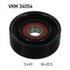 SKF Poly V Ribbed Belt Deflection Guide Pulley VKM 34054