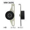 SKF Poly V Ribbed Belt Tensioner Pulley VKM 36091