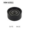 SKF Poly V Ribbed Belt Deflection Guide Pulley VKM 63011