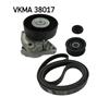SKF Poly Fan V Ribbed Belt Set VKMA 38017