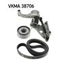 SKF Poly Fan V Ribbed Belt Set VKMA 38706