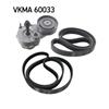 SKF Poly Fan V Ribbed Belt Set VKMA 60033