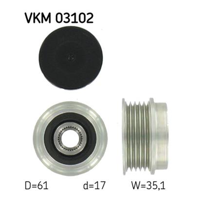 SKF Alternator Freewheel Clutch Pulley VKM 03102