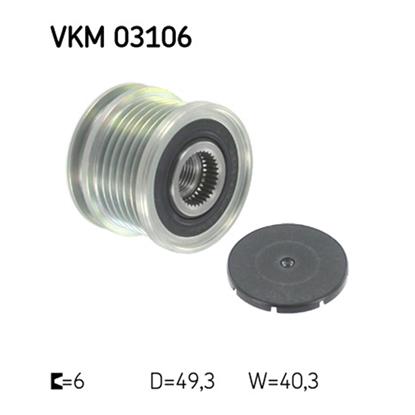 SKF Alternator Freewheel Clutch Pulley VKM 03106