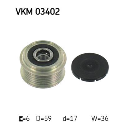SKF Alternator Freewheel Clutch Pulley VKM 03402