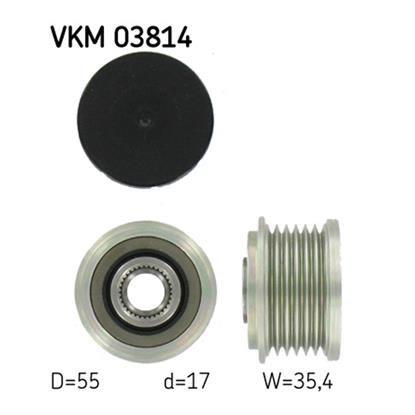 SKF Alternator Freewheel Clutch Pulley VKM 03814