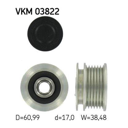 SKF Alternator Freewheel Clutch Pulley VKM 03822