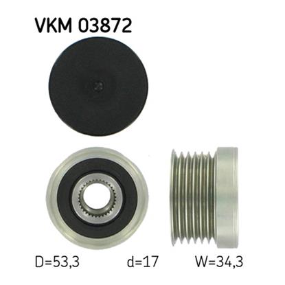 SKF Alternator Freewheel Clutch Pulley VKM 03872