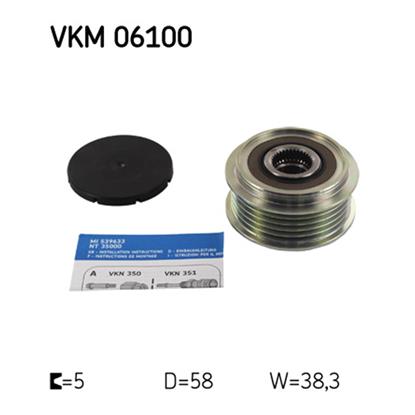 SKF Alternator Freewheel Clutch Pulley VKM 06100