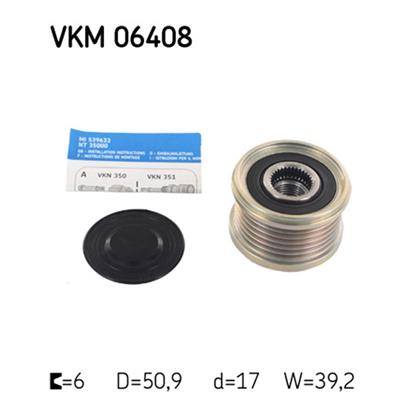 SKF Alternator Freewheel Clutch Pulley VKM 06408