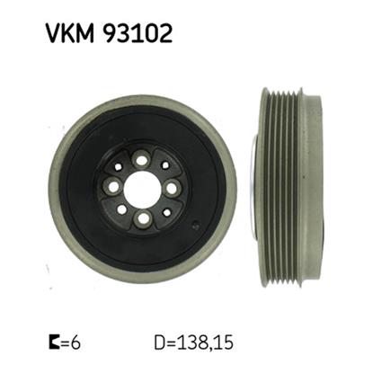 SKF Crankshaft Belt Pulley VKM 93102