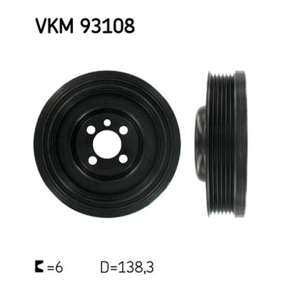 SKF Crankshaft Belt Pulley VKM 93108