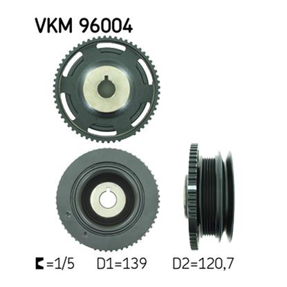 SKF Crankshaft Belt Pulley VKM 96004