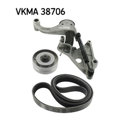 SKF Poly Fan V Ribbed Belt Set VKMA 38706